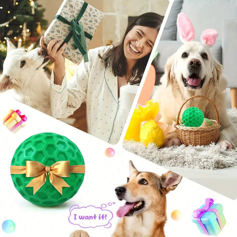 Two heavy-duty, durable dog chew toys with sound effects