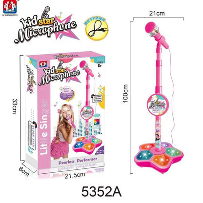 🎤 Perfect Gift for Little Stars 🎄✨ Kids Karaoke Microphone Toy | Christmas SALE 50% OFF | Sing-Along Machine with Flashing Lights & Built-in Tunes