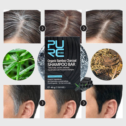 Handmade Bamboo Charcoal Natural Shampoo Soap