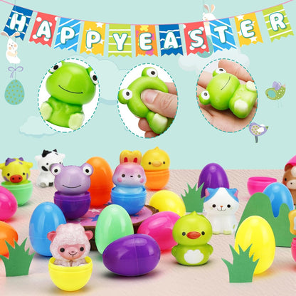 🔥LAST DAY SALE 49% OFF🔥12/24PCS Easter Eggs Prefilled Slow Rising Squishy Toys