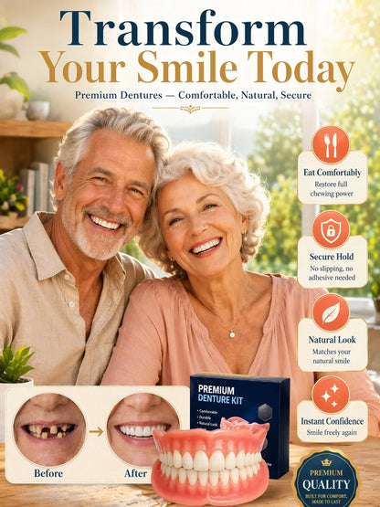 Ends Today: 50% OFF! ⏰ KLENIMORE™ Custom-Fit Smile Support Set — Strong Hold & Natural Look 🦷