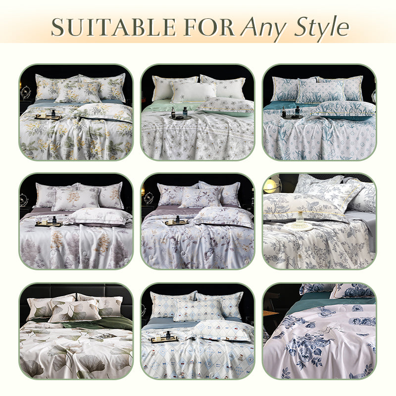 ❄️Must-have bedding in summer❄️Cooling Breathable Floral Bed Sheet (4-Piece Set)