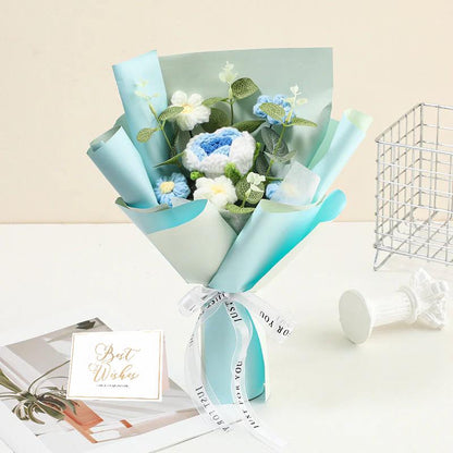 🌷 50% OFF NOW! 💕 Handmade Delicate Crochet Flower Bouquet – Mother's Day Special – Lifelike Design, Durable & Perfect Gift for Mom 🎁
