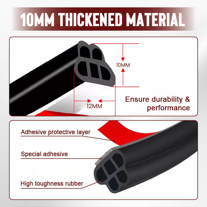 🚗 BUY 1 GET 1 FREE! ✨ 5-Hole Automotive Dust-proof & Shock-absorbing Sealing Strip
