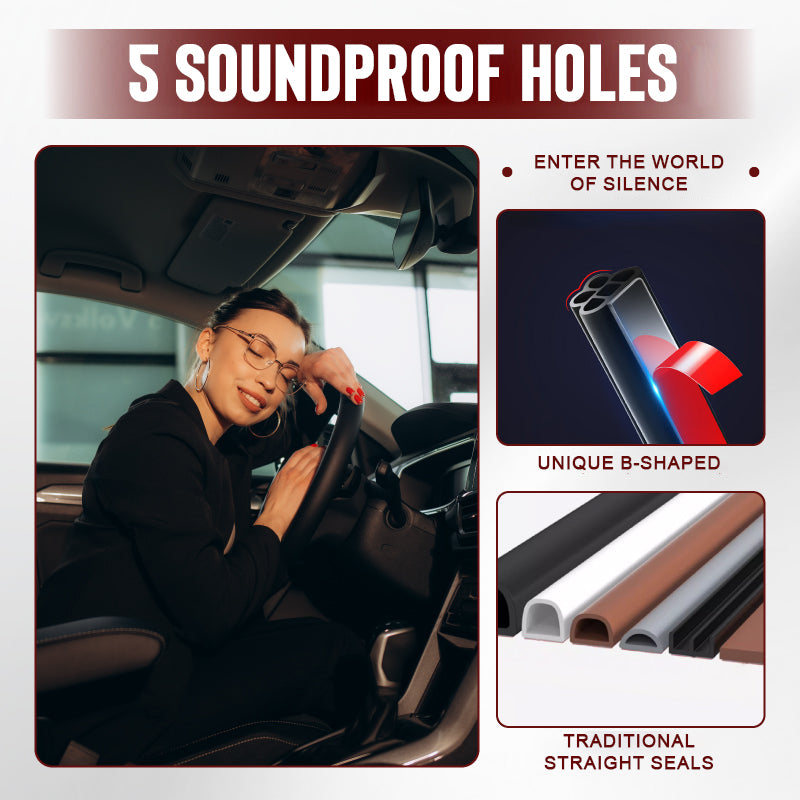 🚗 BUY 1 GET 1 FREE! ✨ 5-Hole Automotive Dust-proof & Shock-absorbing Sealing Strip