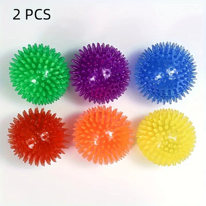 Two squeaky dog toy balls, puppy teething chew toys