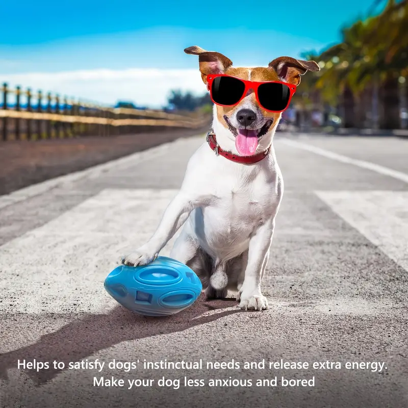 1 durable, sound-producing rubber dog chew ball with a sound-producing mechanism