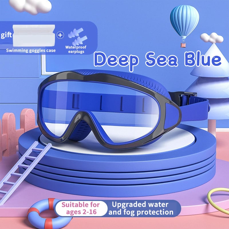 HD children's large frame waterproof and anti-fog swimming goggles