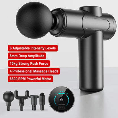 💥Portable Deep Tissue Massager with 6 Speeds & 4 Heads🎁