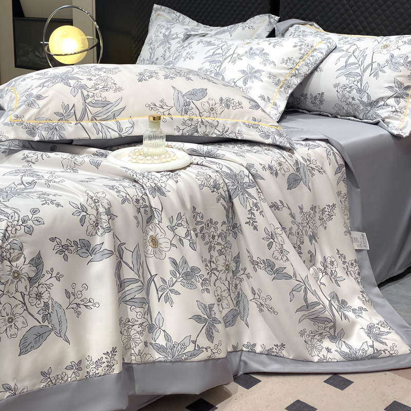 ❄️Must-have bedding in summer❄️Cooling Breathable Floral Bed Sheet (4-Piece Set)