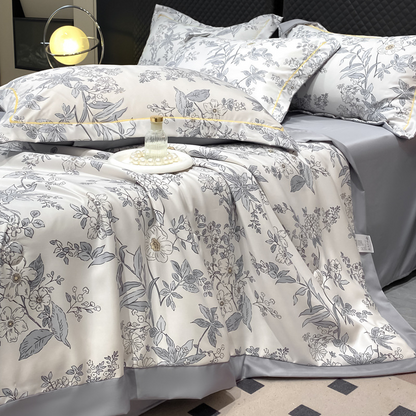 ❄️Must-have bedding in summer❄️Cooling Breathable Floral Bed Sheet (4-Piece Set)