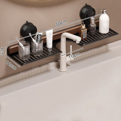 Time-limited Special 50% OFF Walnut Suction Cup Bathroom Shelf