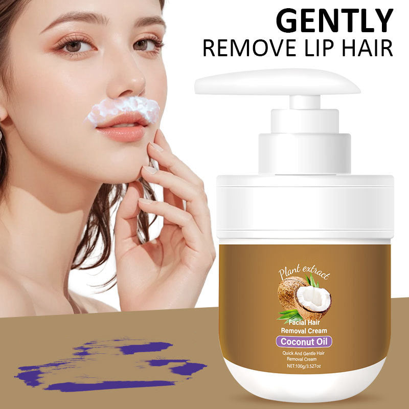 🎁 Buy 1, get 1 FREE! 🥥✨ Coconut facial hair removal cream – Gentle & effective