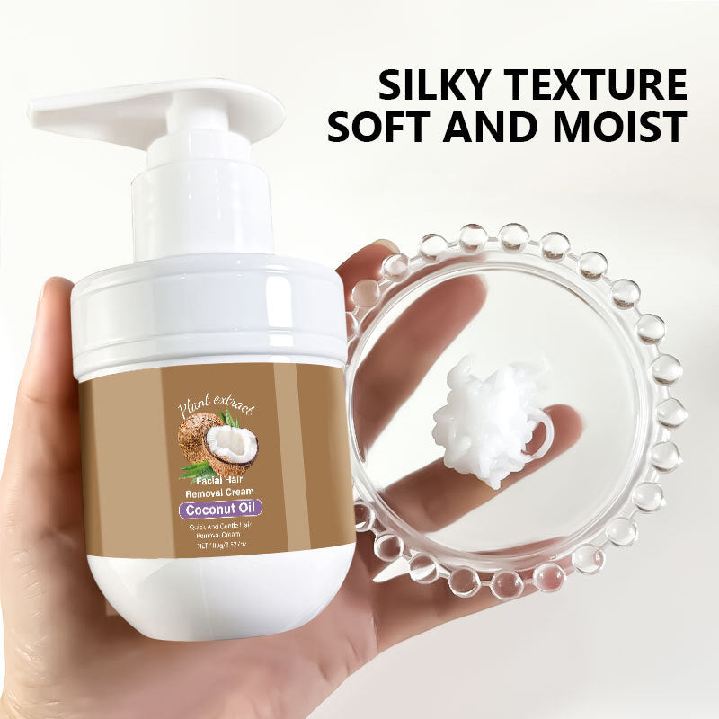 🎁 Buy 1, get 1 FREE! 🥥✨ Coconut facial hair removal cream – Gentle & effective