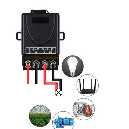 Wireless remote control switch and receiver kit, no wiring required