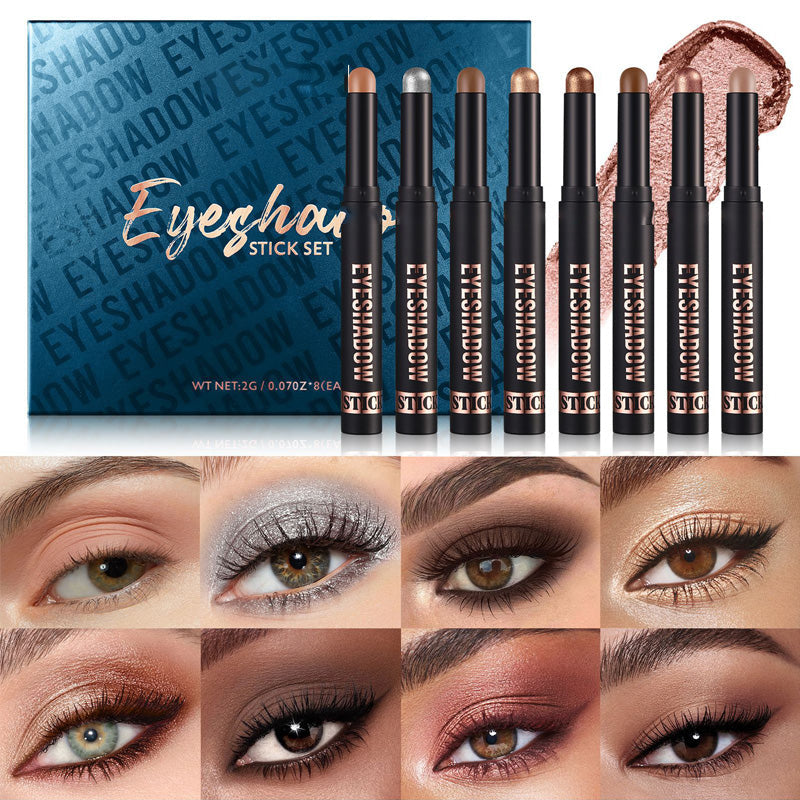 🎅ONLY TODAY -$ 17.98 FOR 8 PCS!!🎄50K+ SOLD! 🎁✨8 Colors Glitter Eyeshadow Stick Waterproof & Long-Wearing & Multi-Use