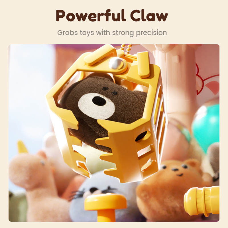 🐾 Cute Animal Claw Machine for Kids 🎉 Includes Plush Toys & Capsule Toys – Hours of Fun! 🧸✈️Free shipping