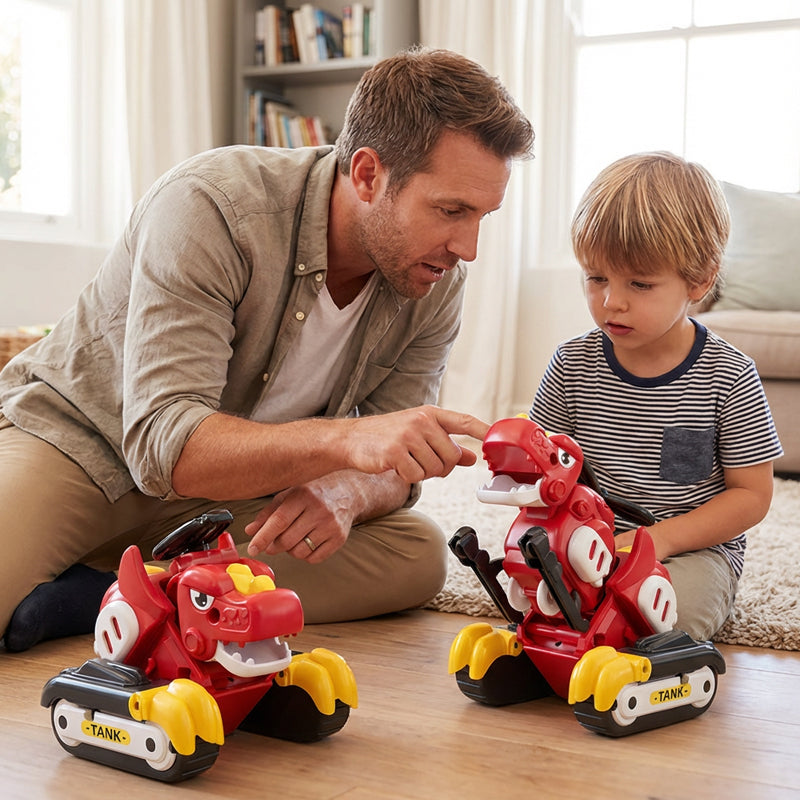 2-in-1 Transforming Dinosaur Car Toy