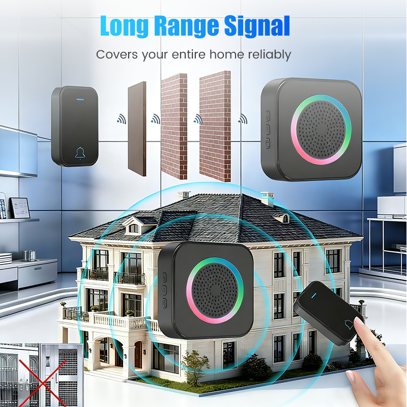 ⚡FLASH SALE📶Long-Range Wireless Doorbell with LED Flash🔔Home Essential