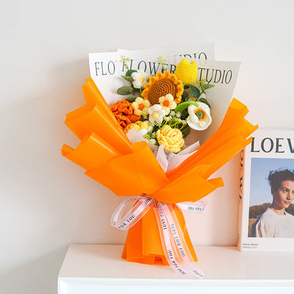 🌷 50% OFF NOW! 💕 Handmade Delicate Crochet Flower Bouquet – Mother's Day Special – Lifelike Design, Durable & Perfect Gift for Mom 🎁