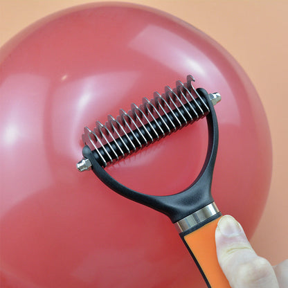 🐕 50% OFF NOW! 🐈 Double-Sided Deshedding Pet Grooming Brush