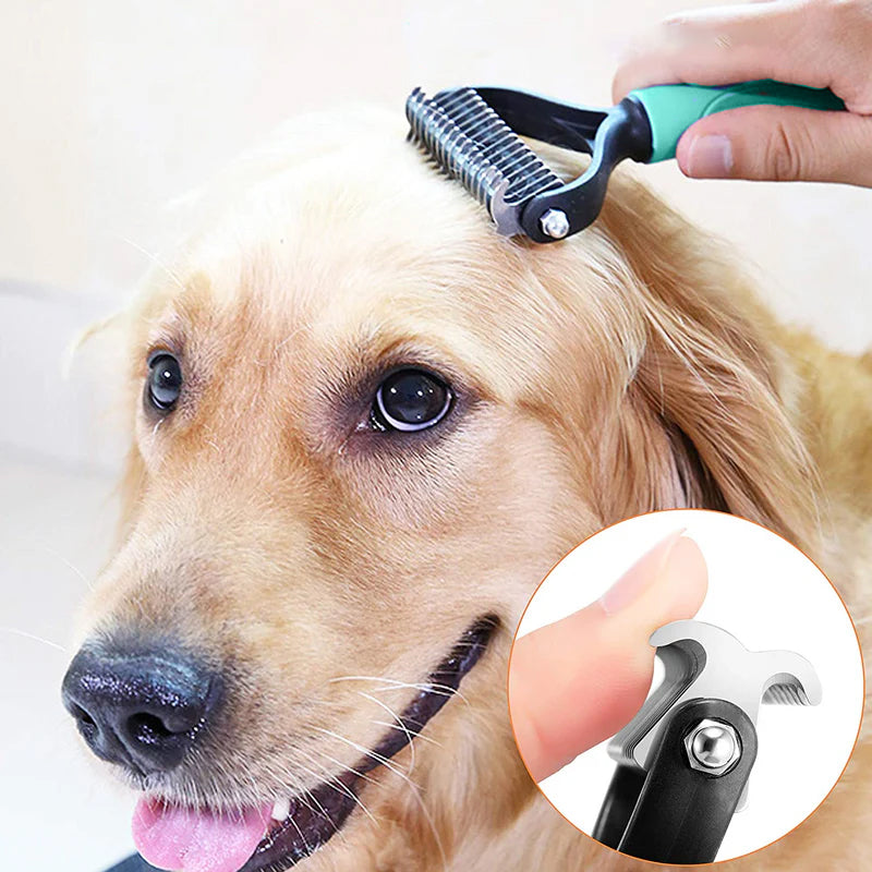 🐕 50% OFF NOW! 🐈 Double-Sided Deshedding Pet Grooming Brush