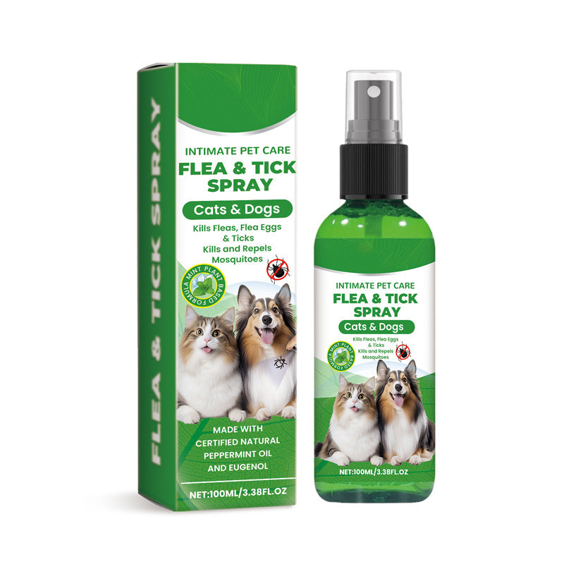 🥳2026 HOT SALE🥳🍃🐾 50% OFF! Natural Flea & Tick Spray – Peppermint & tea tree oil, safe for cats & dogs. Soothes itchy skin, no harsh chemicals. Just spray & go. A gentle pest solution. 🌿✨