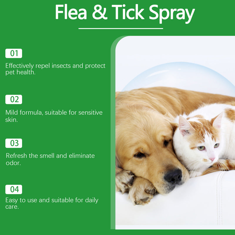 Natural Flea & Tick Spray for Dogs and Cats