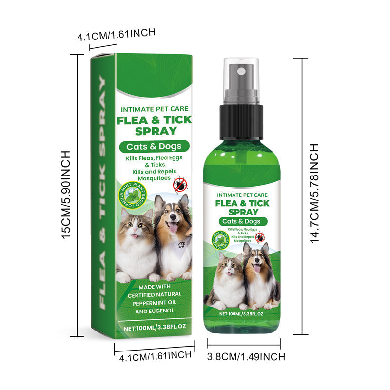 Natural Flea & Tick Spray for Dogs and Cats