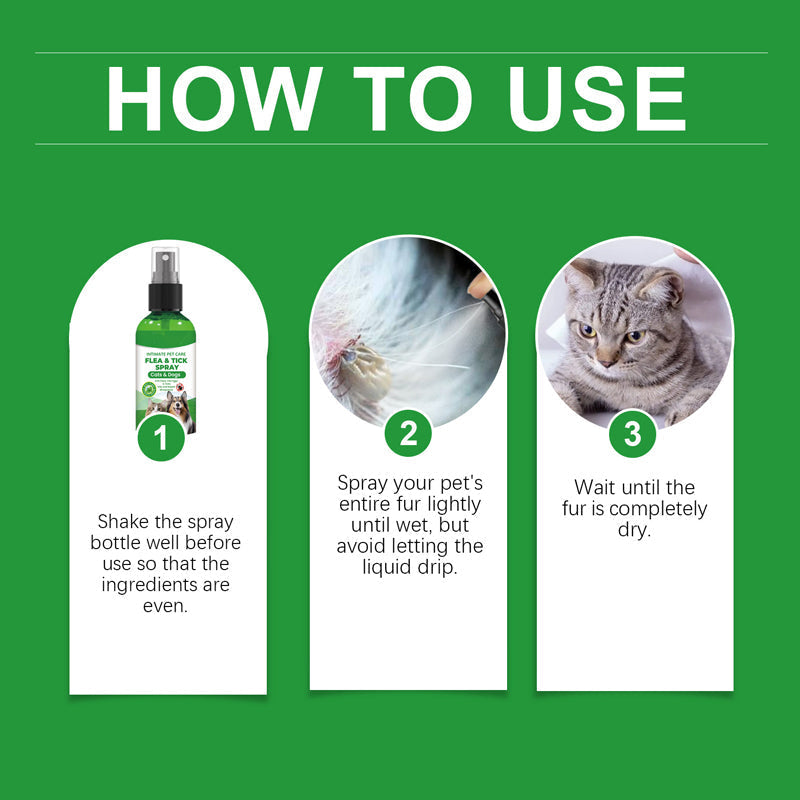 Natural Flea & Tick Spray for Dogs and Cats
