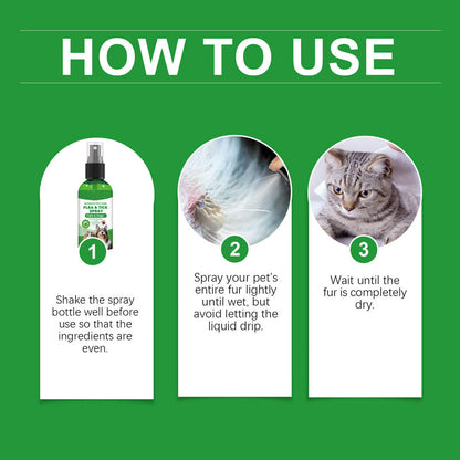 Natural Flea & Tick Spray for Dogs and Cats