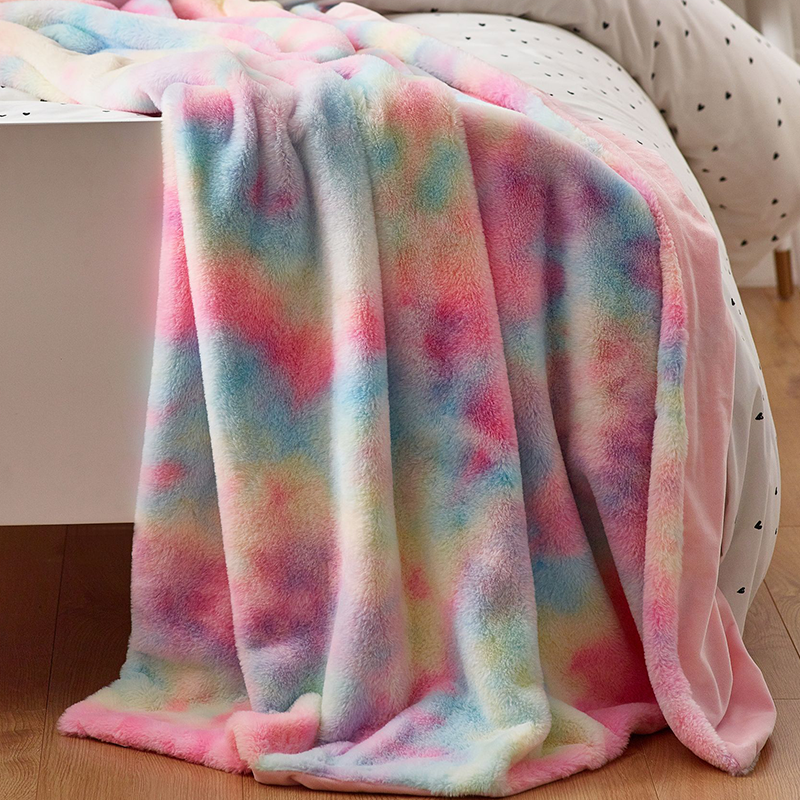 Ultra-Soft Tie-Dye Plush Throw Blanket