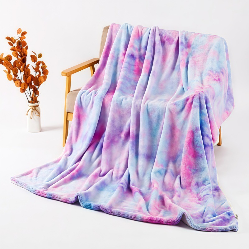 Ultra-Soft Tie-Dye Plush Throw Blanket