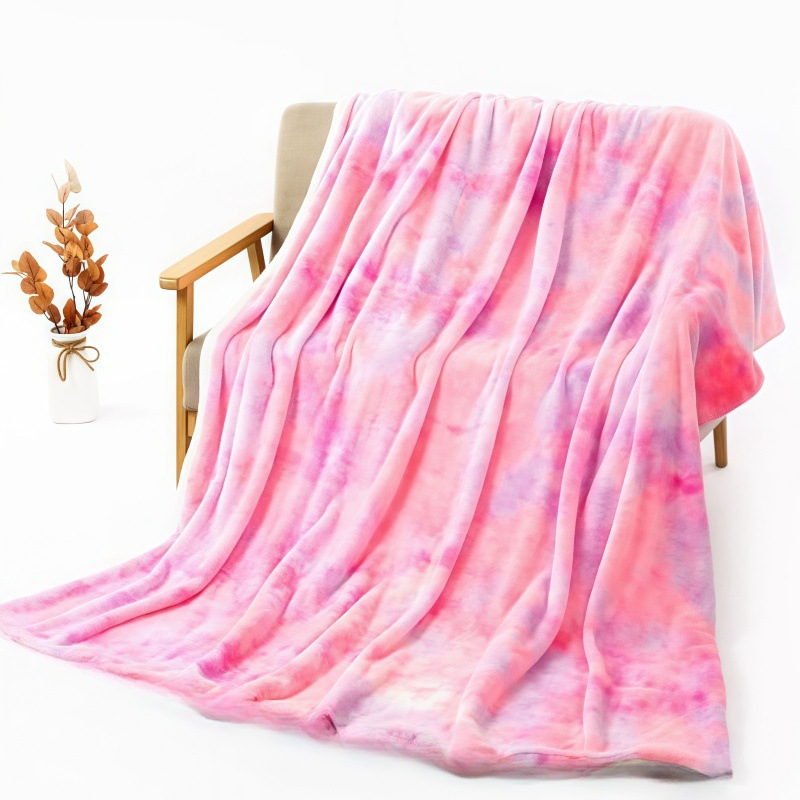 Ultra-Soft Tie-Dye Plush Throw Blanket